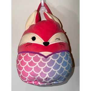 Squishmallows Fox Mermaid Treat Bucket Pink Purple Blue Plush Easter Basket